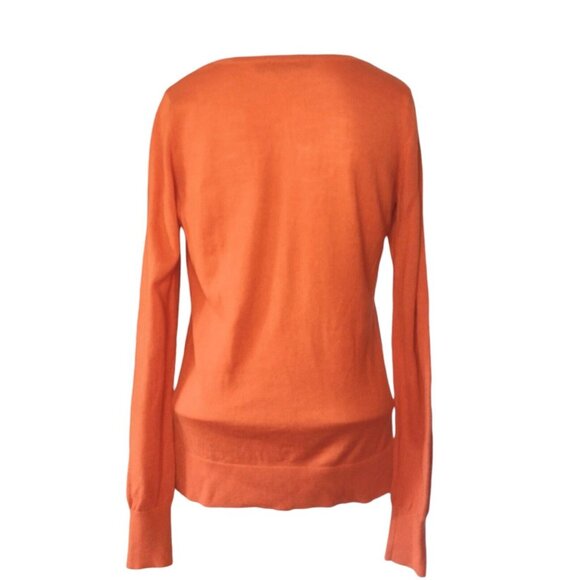 The Limited Wool Blend Lightweight Sweater Size M Pumpkin Classic Fall - Picture 6 of 8